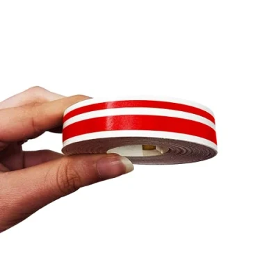 Imagen de 4R Quattroerre.it 10509 Franjas Trim Tiras Adhesivas para Coche, Rojo, Dos Cables 11 mm x 10 MT
