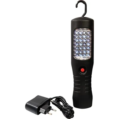 Imagen de as Schwabe Lámpara de trabajo 2,5 W multifuncional con 28 LED móviles súper brillantes gancho giratorio 360 IP20 negro I 42412