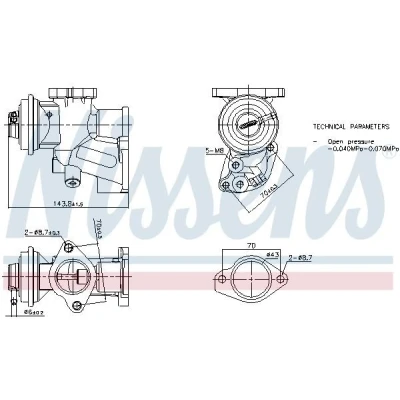 Imagen de Válvula EGR NISSENS 98476