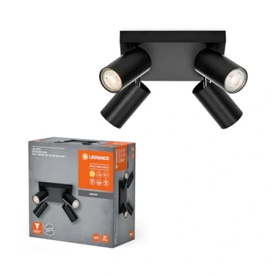 Imagen de LEDVANCE Foco LED Octagon atenuable, cuadrado de 4 luces negro