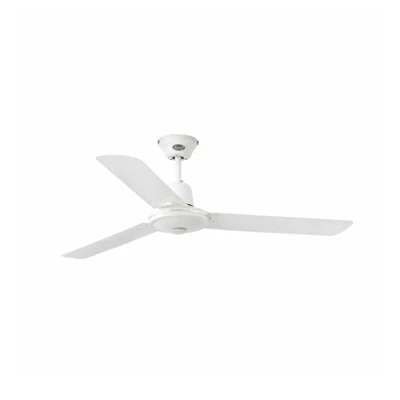 Imagen de Faro Barcelona 33005 ECO INDUS Ventilador de techo sin luz, acero, color blanco