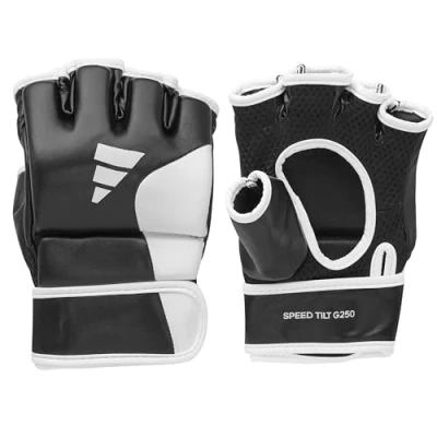 Imagen de adidas MMA Speed Tilt G250 Guantes de Boxeo (Talla XL), Color Negro y Blanco