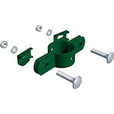 Imagen de Alberts 563400 Doble Abrazadera, Verde, para Postes de Ø 34 mm