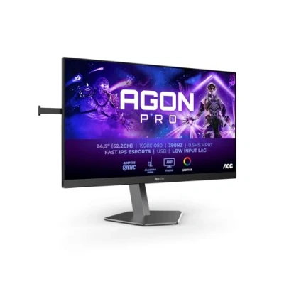 Imagen de AOC Agon Pro AG256FS Monitor Gaming FHD de 24,5 Pulgadas, 390 Hz, 0,5 ms, FreeSync Premium, Comp. G Sync, HDR400 (2X HDMI, DisplayPort, USB Hub) Negro/Gris