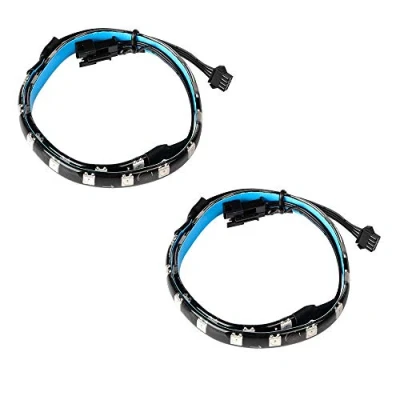 Imagen de J&amp;D RGB Tiras de Luz LED, 2 Paquete Tira LED Magnética con Encabezado 4 Pines para Placa Base/Caja PC Compatible Asus Aura/Asrock Aura Mystic Light