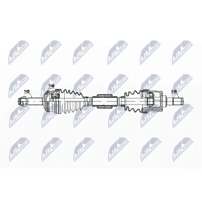 Imagen de NTY NPW KA 382 Árbol de transmisión Eje delantero, derecha 927 Caja cambios manual KIA: RIO 2