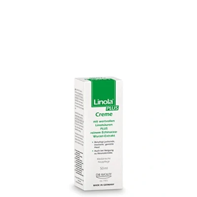 Imagen de Linola Crema Plus de 50 ml, cuidado intensivo para pieles con picazón, secas y propensas a la neurodermatitis.