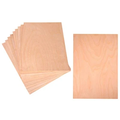 Imagen de Tablero de contrachapado 3 mm, 30 x 21 cm, 10 unidade sexcelente madera contrachapada, contrachapada abedul material perfecto para manualidades, procesamiento láser