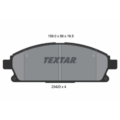 Imagen de TEXTAR 2342004 Juego de pastillas freno no preparado para indicador desgaste NISSAN: X Trail