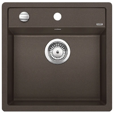 Imagen de BLANCO 518529 Fregadero con Moderno Diseño para Armarios Bajos de SILGRANIT , Marrón, 50 cm Ancho