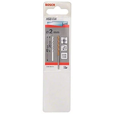 Imagen de Bosch 2 608 596 671 Brocas para metal HSS TiN, DIN 338 x 24 49 mm (pack de 1)