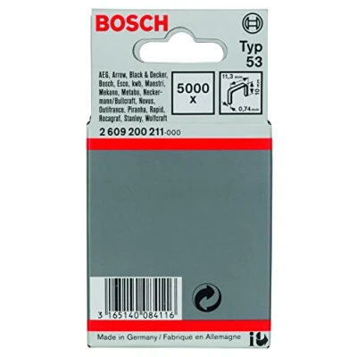 Imagen de Bosch Professional 2 609 200 211 Grapa de alambre fino tipo 53 11,4 x 0,74 10 mm (pack 5000)