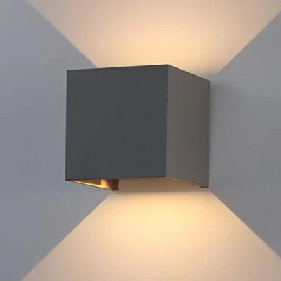 Imagen de K Bright Aplique Exterior Pared 12W 3000K Bianco Caldo de Ángulo haz Ajustable Impermeable IP65, Gris Oscuro