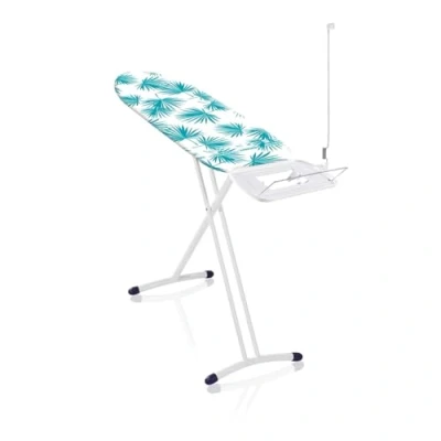 Imagen de Leifheit tabla de planchar plegable Air Board Express M Solid Palm Leafs, mesa estable y ligera, planchado regulable en altura
