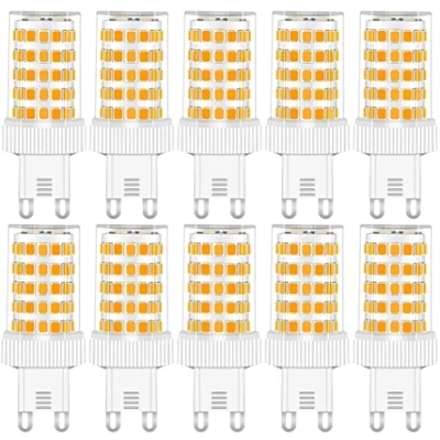 Imagen de RANBOO Bombillas G9 LED 10W Equivalente a Halógena de 80W Blanco Cálido 3000K 800lm AC 220 240V, Sin Parpadeo, No Regulable, 10 Unidades