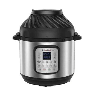 Imagen de Instant Pot Duo Crisp + Air 11 en 1 Olla a Presión Multiusos y Freidora de Aire con Función Vaporera, Deshidratadora, Parrilla Cocción Lenta, 5.7 l, Color Plata, Acero inoxidable