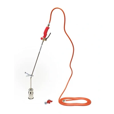 Imagen de ROTHENBERGER Industrial RoMaxi Premium Abflammgerät 030957E inkl. 5m Propan Gas Schlauch &amp; Konstantregler, Brenner, Unkraut Vernichter, Dach und Bitumenbahnen