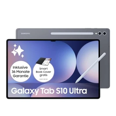 Imagen de Samsung Galaxy Tab S10 Ultra AI Tablet Android, 12 GB de RAM, 256 Memoria, Pantalla AMOLED, Revestimiento antirreflectante, Incluye S Pen, 5G, Moonstone Gray, 36 Meses garantía