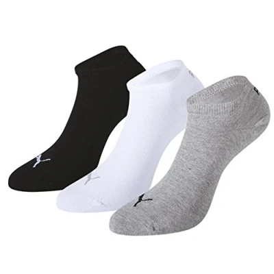 Imagen de PUMA Calcetines deportivos unisex, pack de 18, color grey / white black, tamaño 39 42