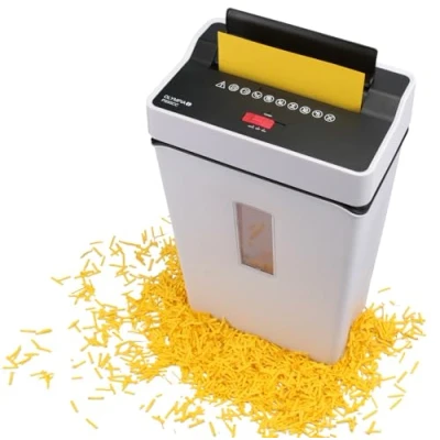 Imagen de Olympia PS 55 CC Destructora de papel profesional (con corte en partículas, nivel seguridad P4, tarjeta crédito, 10 hojas 80 g/m², trituradora para oficina, papel,