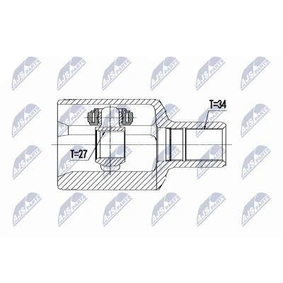 Imagen de NTY NPW ME 093 Junta Homocinética Transmisión automática Eje delantero, izquierda MERCEDES BENZ: Clase C Berlina, S Berlina