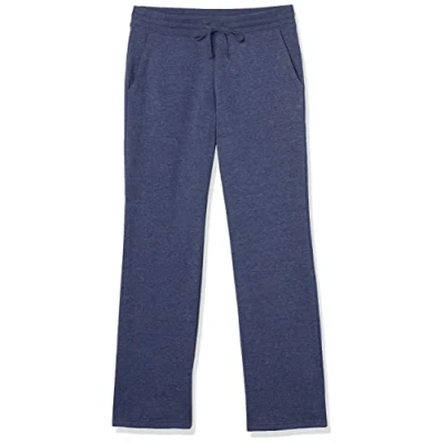 Imagen de Amazon Essentials Pantalón de Chándal Corte Regular en Felpa con Pernera Recta (Disponible Tallas Grandes) Mujer, Azul Marino Mezcla, M