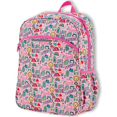Imagen de OFITURIA Mochila Escolar Niña, Adaptable a Carro, Tirantes Ergonómicos Acolchados con Material Transpirable, Infantil Bolsillo Frontal y Lateral (Discover)
