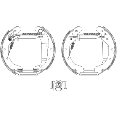 Imagen de TEXTAR Shoe Kit Pro 84049001 frenos, disco de tambor con cilindro freno rueda, accionador OPEL: Astra G Berlina