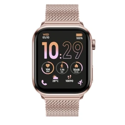 Imagen de ICE Watch smart 3.0 Rose gold Milanese 1.78 AMOLED GPS Reloj de señora rectangular oro rosa con correa metal 024304 (1.78 pulgadas)