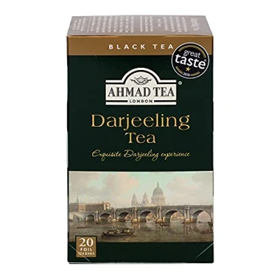 Imagen de Ahmad Tea Darjeeling Tè Negro, 20 Bolsitas De Té Con Cinta/tagged, 40 Gramo