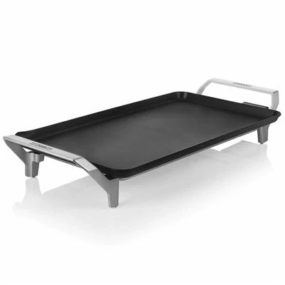 Imagen de Princess 103110 Table Chef Premium XL, 46 x 26 cm, Plancha grande para cocinar sin aceite de aluminio fundido con revestimiento antiadherente, Asas frías al tacto, Termostato regulable, 2500 W