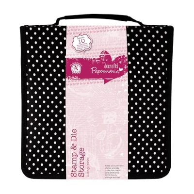 Imagen de Papermania PMA 105902 Estuche de tejido para sellos, color rosa y negro