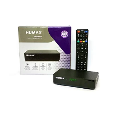 Imagen de Humax 9 00142 Decodificador Digital terrestre DVB T2 HD 2022T2 Digimax con Mando a Distancia 2 en 1 para controlar el televisor