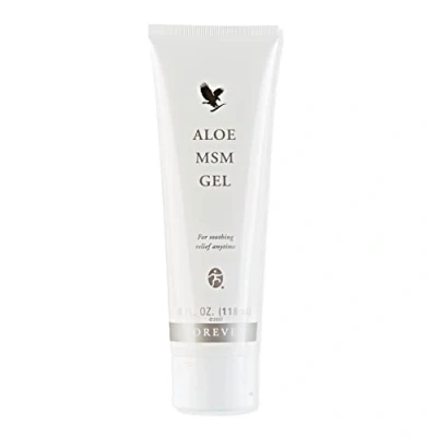 Imagen de Forever Aloe MSM Gel (40% Vera), ungüento sulfúrico para atletas y personas activas, apoyo natural tejido conectivo, absorción rápida, certificado dermatest, tubo (1 x 118 ml)
