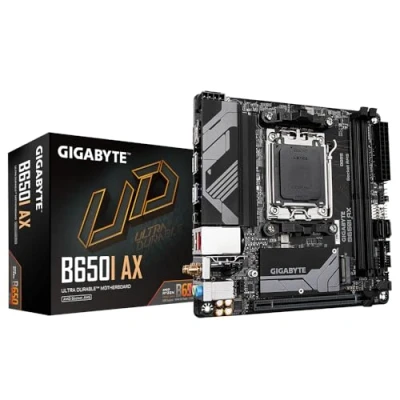 Imagen de Gigabyte Placa Base B650I AX Soporta CPU AMD AM5, VRM Digital de 5+2+1 Fases, DDR5 hasta 6400 MHz (OC), 1 PCIe 4.0 M.2, Wi Fi 6E, LAN 2.5 GbE, USB 3.2 Gen 2
