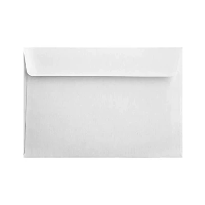 Imagen de Netuno 25x sobres de papel verjurado color blanco DIN C5 162x229mm 120g Aster Laid White con solapa puntiaguda sin ventana húmedo acanalados ideales para invitaciones tarjetas manualidad boda Navidad