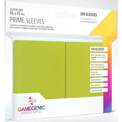 Imagen de Gamegenic GGS11022ML Prime Sleeves (100 Pack), Lime