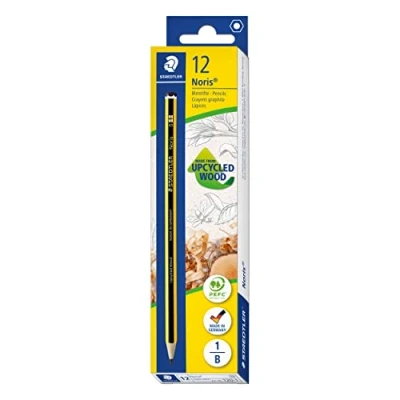 Imagen de Staedtler Noris 120 1. Lápices de madera certificada. Pack con doce lapiceros grafito B