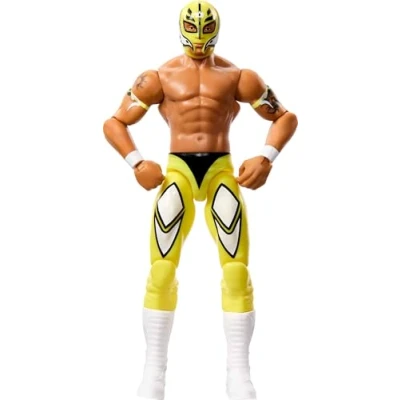 Imagen de Mattel Figura de acción la WWE, Rey Mysterio coleccionable 6 pulgadas con 10 puntos articulación y aspecto realista