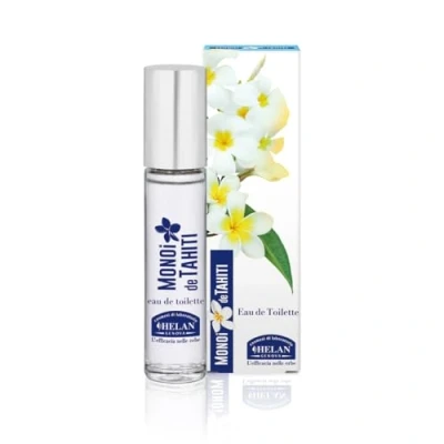 Imagen de Helan Monoï de Tahiti Fragancia Mujer Floral, Golosa y Exótica, Eau Toilette Ligera con Coco, Flores Tiaré, Notas Jazmín Ámbar, Vainilla Dulce, Perfumes 10 ml