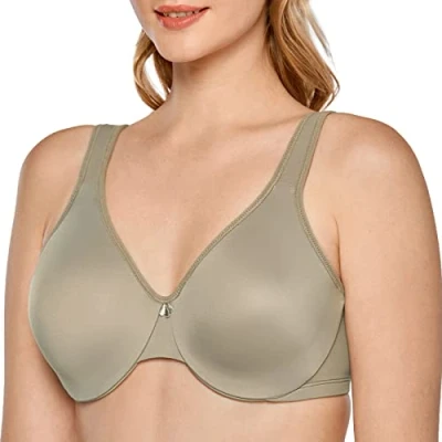 Imagen de DELIMIRA Sujetador Reductor con Aros Talla Grande Copa Completa para Mujer Chinchilla 115D