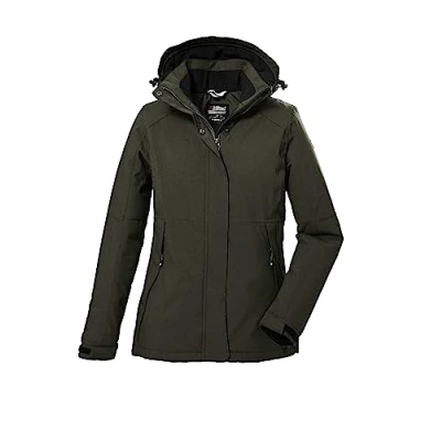 Imagen de killtec mujer Chaqueta funcional/chaqueta de exterior con capucha desmontable KOW 37 WMN JCKT, dark olive, 36, 39702 000