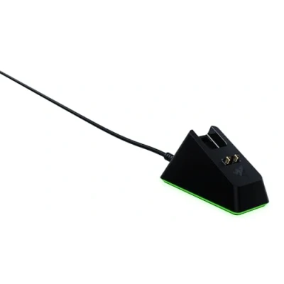 Imagen de Razer Mouse Dock Chroma Estación de carga con iluminación RGB para DeathAdder V2 Pro, Viper Ultimate, Basilisk Naga Pro (Estación ratón magnética, antideslizante) Negro