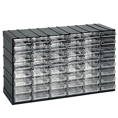 Imagen de Unidad de almacenamiento modular plástico L 382 x P 148 H 230 mm con 48 cajones transparentes