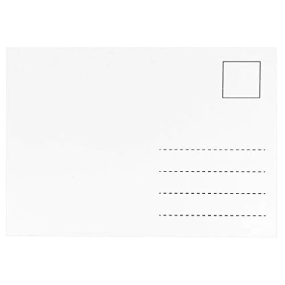 Imagen de 100 tarjetas postales en blanco, DIN A6, 10,5 cm x 14,8 cm, imprimibles, diseño estable, 300 g/m²