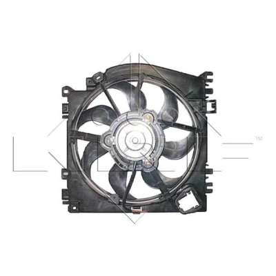 Imagen de NRF 47371 Ventilador de radiador 340 12 200 con bastidor (armazón) RENAULT: TWINGO 2, CLIO 3, Modus / Grand