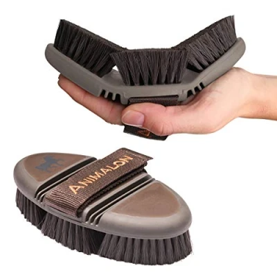 Imagen de Animalon CareFlex Cepillo de Caballo Flexible y Ergonómico con Cierre Velcro Accesorio para Caballos Kit cuidado