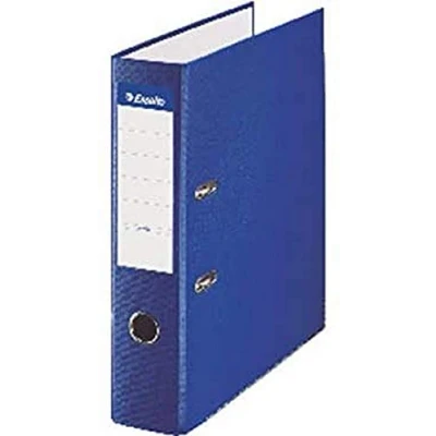 Imagen de Esselte 42311 Archivador de Palanca PP Plástico Forrado, Tamaño A4, Azul, Anchura Lomo: 75 mm, 1 Unidad, Capacidad 500 Hojas A4