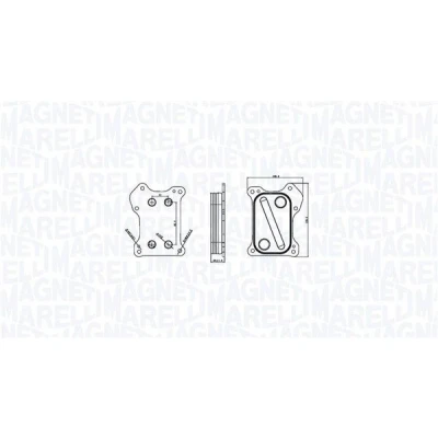 Imagen de MAGNETI MARELLI 350300000800 Radiador de Aceite OPEL: Corsa C Hatchback, Combo Furgón / Familiar, D FIAT: Grande Punto Hatchback