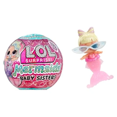 Imagen de L.O.L. Surprise! Mermaids Baby Sisters con Colas Que Cambian de Color, Surtido Aleatorio, Incluye 1 Muñeca Bonitos Accesorios, Colecciona Las 8 Muñecas, para Niños y Niñas a Partir 4 Años